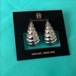 House of Harlow 1960 Silver Earrings. NEW